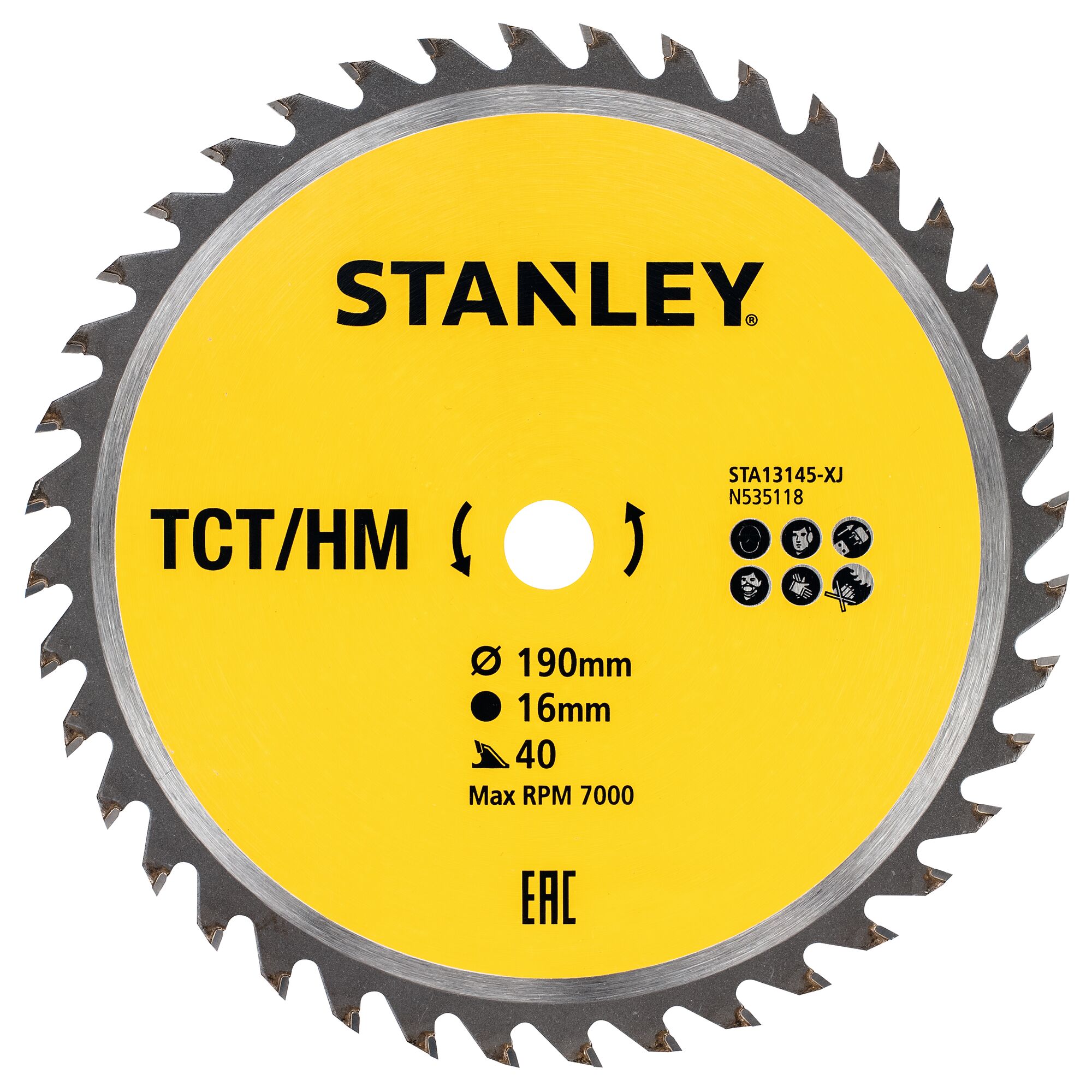 190 x 16 mm Circular Saw Blade TCT 40T 